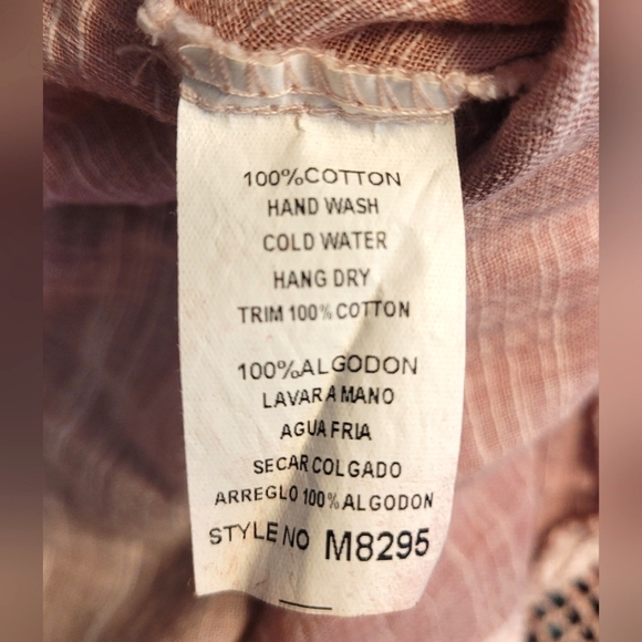 Monoreno Dusty Pink Blouse Top Medium Lace Trim Detail Beautiful LOOK 😍 - Picture 4 of 5